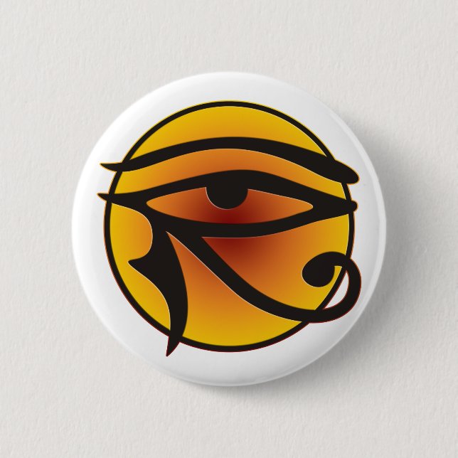 Moon Eye Of Horus 6 Cm Round Badge (Front)