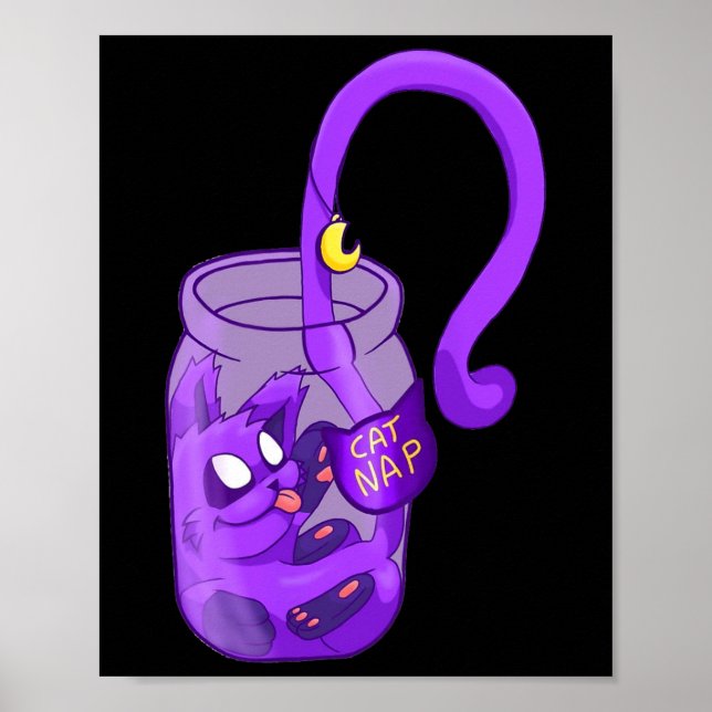 Moon Face Cat Nap - Cute Cat  Poster (Front)