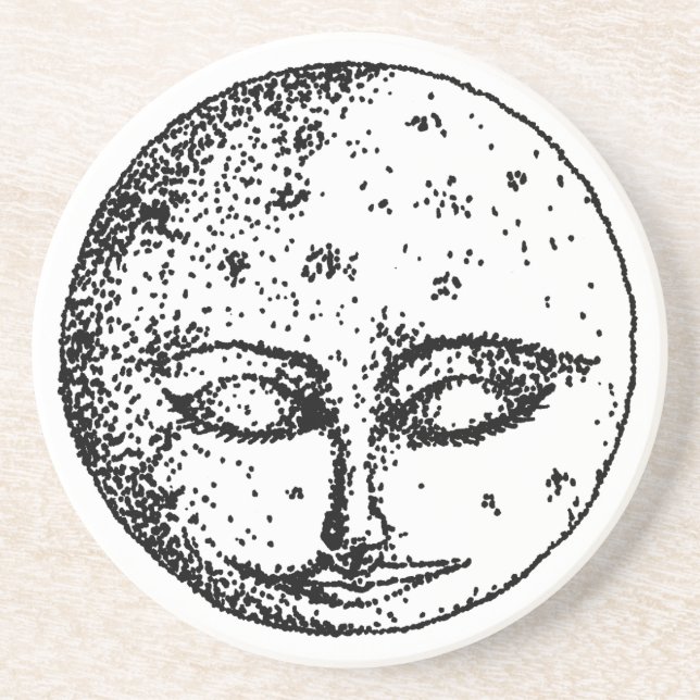 Moon Face Coaster (Face 01) (Front)