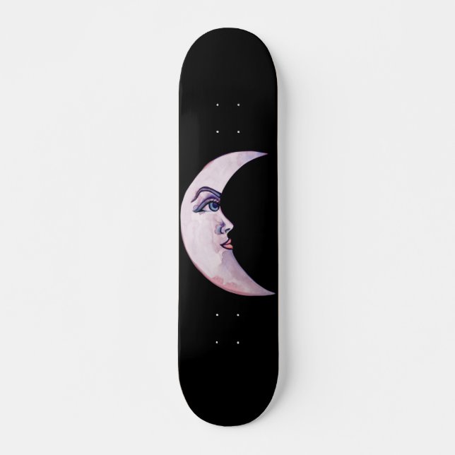 Moon face MoonChild Art Moon Child                 Skateboard (Front)