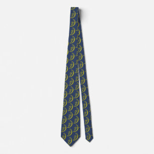 Moon Face Pattern Tie