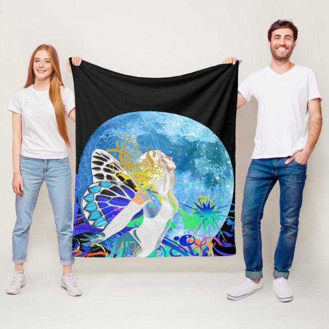 Moon Fairy Fleece Blanket (In Situ)