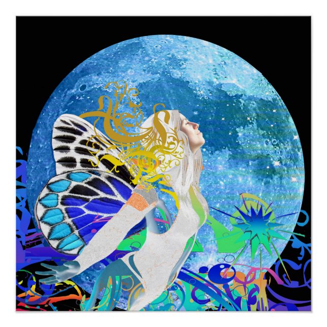 Moon Fairy Glossy Poster (Front)