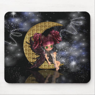 moon fairy mousepad, mouse mat, gothic fairy pad