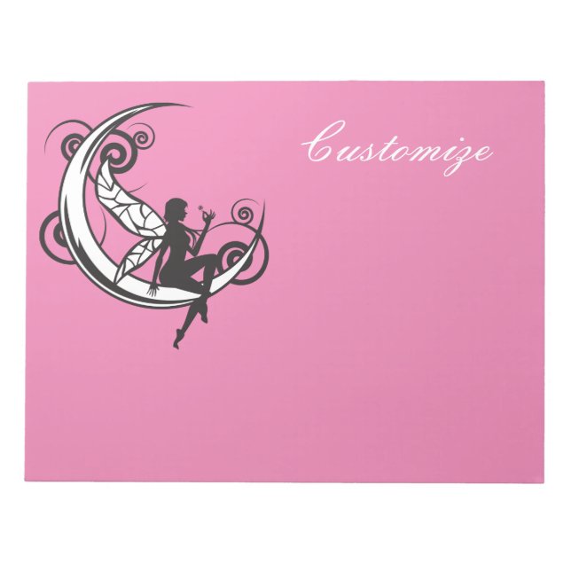 Moon Fairy Silhouette Thunder_Cove Journal Notepad (Front)