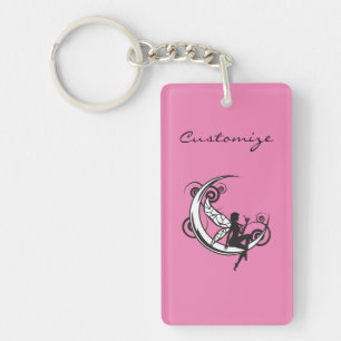 Moon Fairy Silhouette Thunder_Cove Key Ring