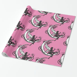 Moon Fairy Silhouette Thunder_Cove Wrapping Paper