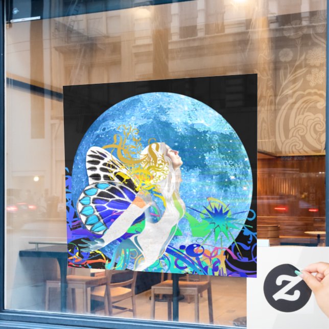 Moon Fairy Window Cling (Cafe Window)