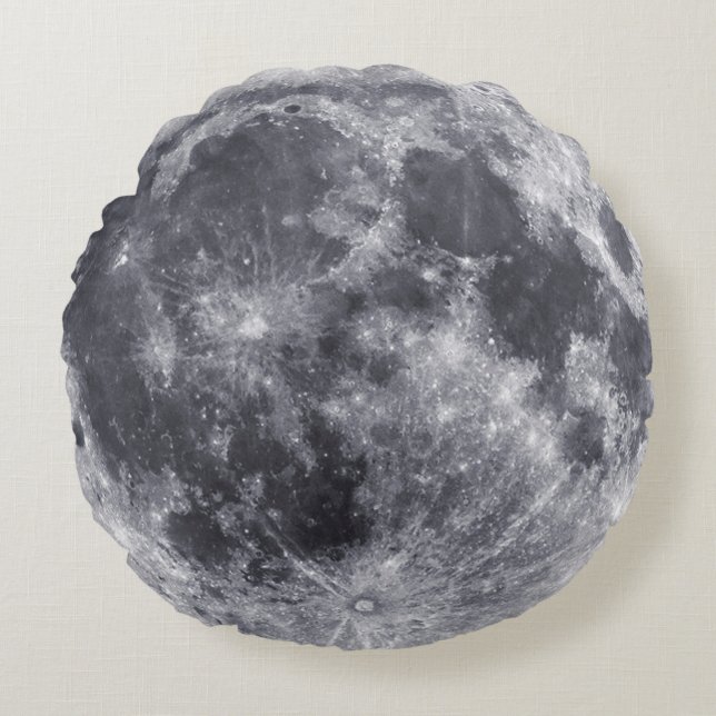 Moon - Farside Of Moon On Back Round Cushion (Front)