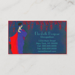 Moon Fashion Plate ~ Business Card
