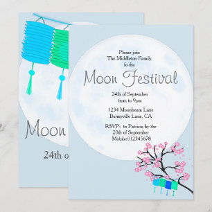 Moon  Festival Chinese Autumn Festival  invitation