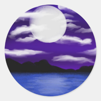 Moon Filled Night by Chrystal Suicide Classic Round Sticker