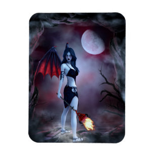 Moon fire Succubus Magnet