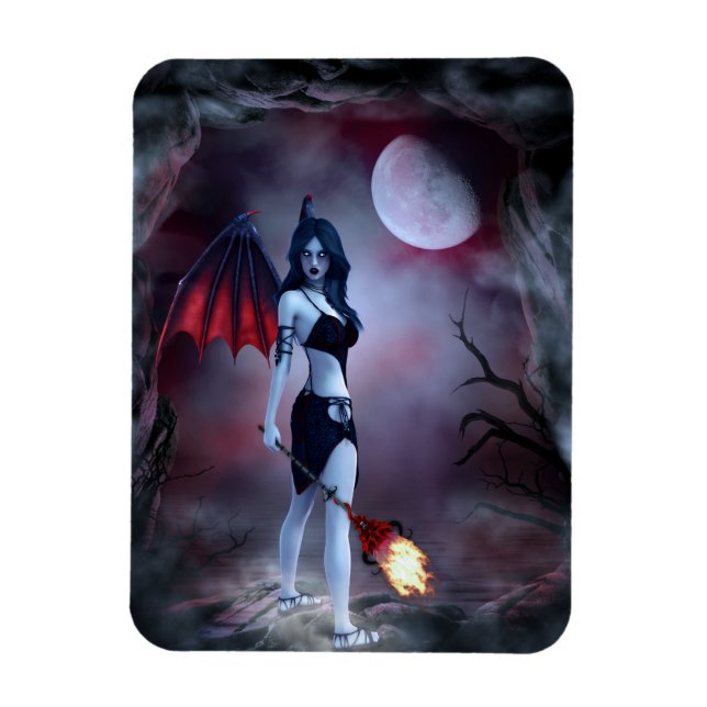 Moon fire Succubus Magnet (Vertical)