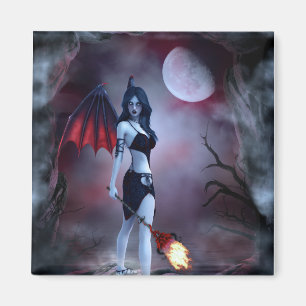 Moon fire Succubus Magnet