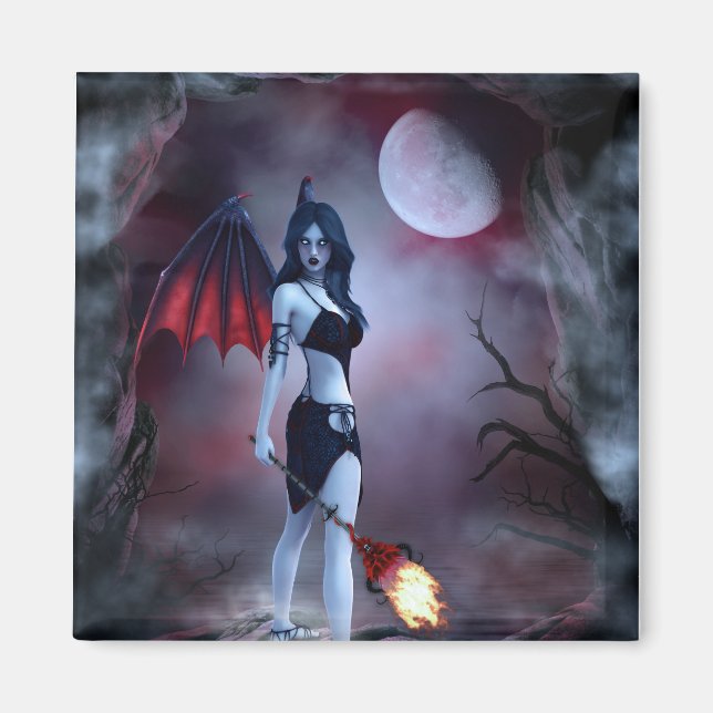 Moon fire Succubus Magnet (Front)