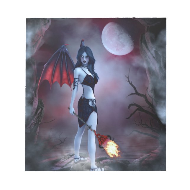 Moon fire Succubus Notepad (Front)