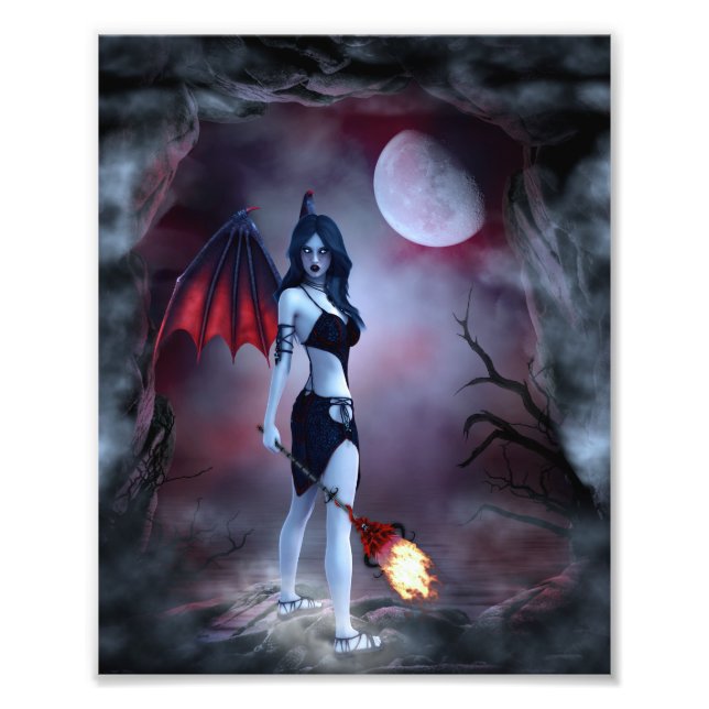 Moon fire Succubus Photo Print (Front)