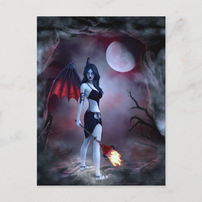Moon fire Succubus Postcard (Front)