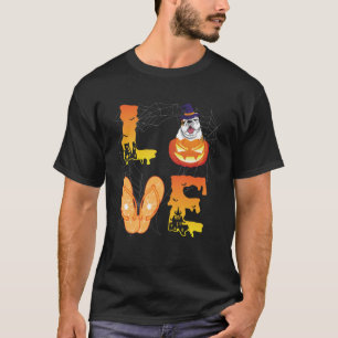 Moon Flip Flop Spider Pumpkin English Bulldog LOVE T-Shirt