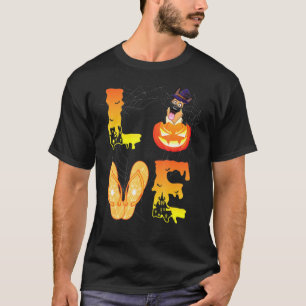 Moon Flip Flop Spider Pumpkin German Shepherd Love T-Shirt