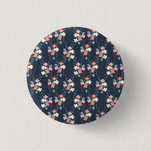 Moon Flower 3 Cm Round Badge (Front)