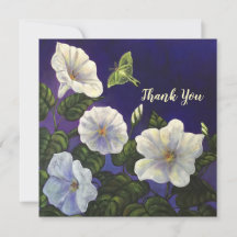 Moon Flower and Luna Moth Thank You Card