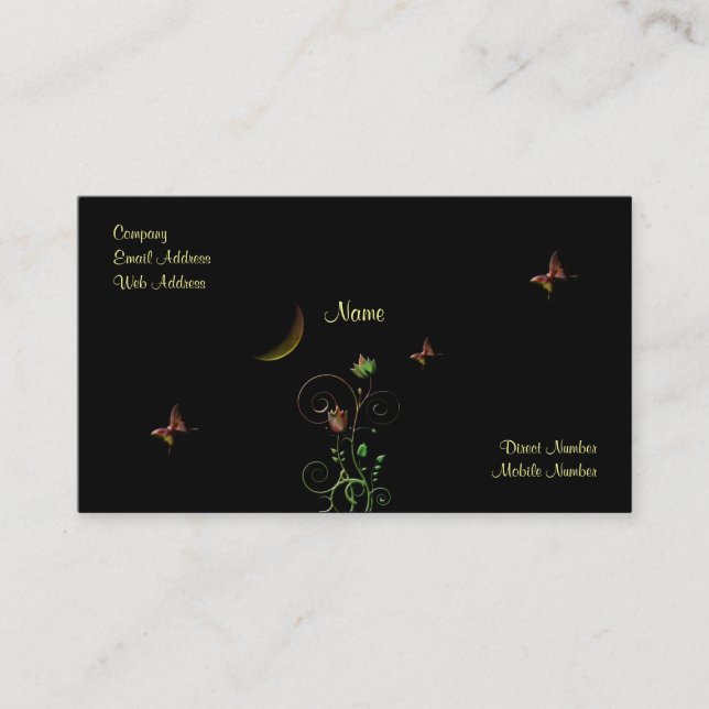 Moon Flower Business Card (Front)