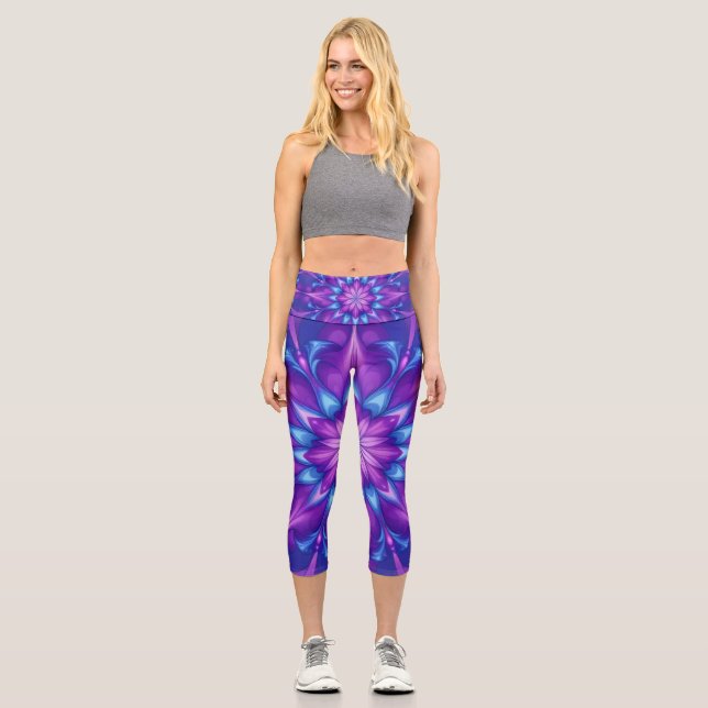 Moon Flower Capri Leggings (Front)