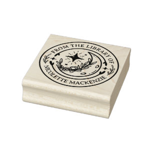 Moon Flower Hand Illustrated Library Stamp