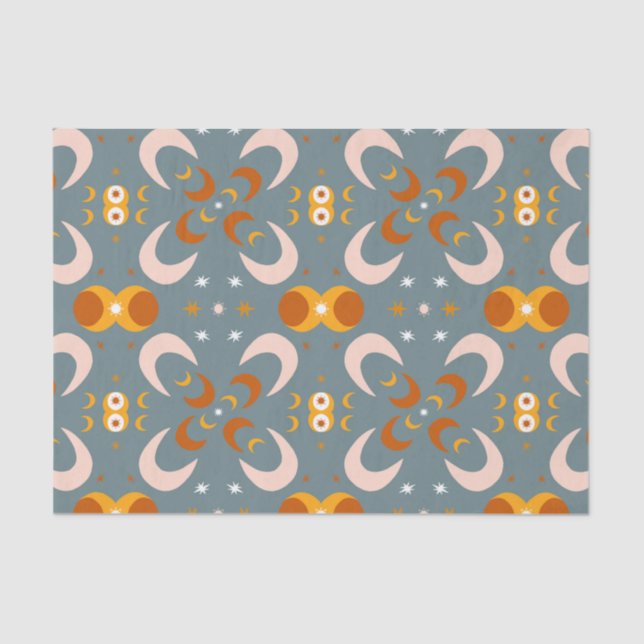 Moon Flower Pattern Gift Tissue Paper (Front)