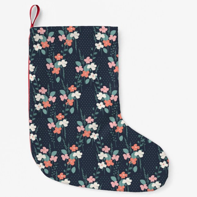 Moon Flower Small Christmas Stocking (Front)