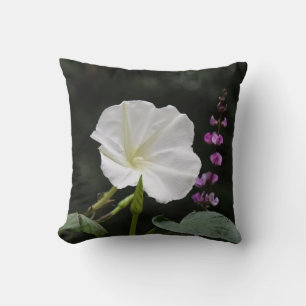 Moon Flower With Purple Hyacinth Cushion