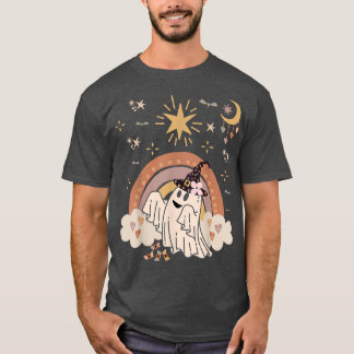 Moon For Halloween, Haunted Groovy Floral, Cute Gh T-Shirt