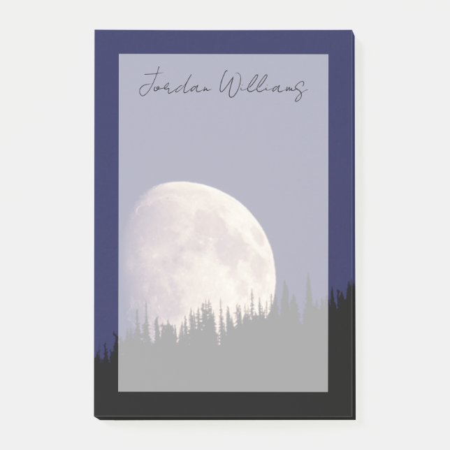 Moon & Forest | Glacier National Park Montana Post-it Notes (Front)