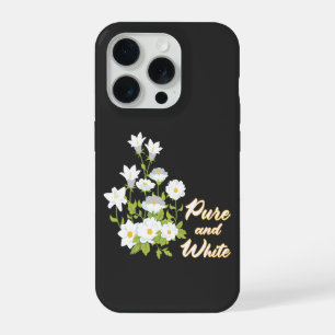 Moon Garden Pure And White Floral Art iPhone 15 Pro Case