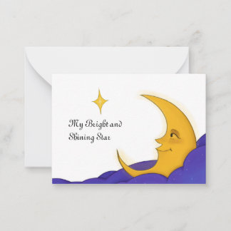 Moon Gazing at Star – Celestial Card