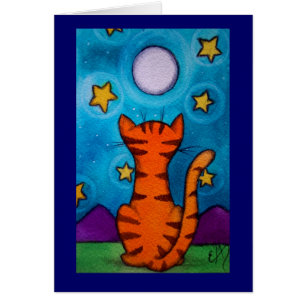 Moon Gazing Cat