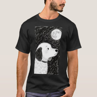 Moon Gazing Dog Men's T - Shirt