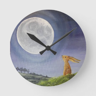 Moon Gazing Hare Clock