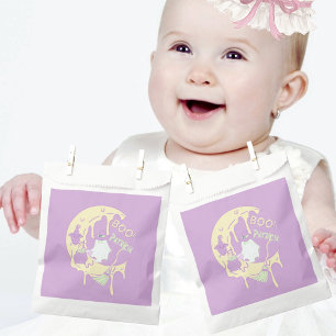 Moon Ghost Illustration Purple Kids Girl Halloween Favour Bag
