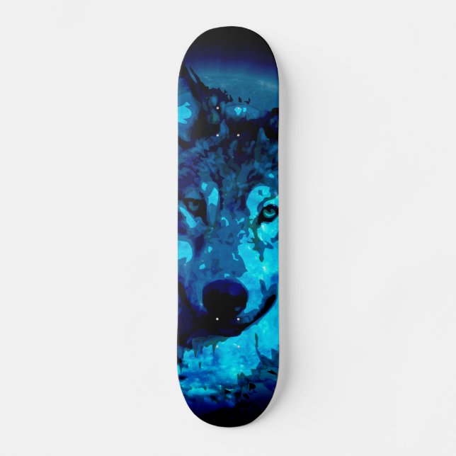 Moon Glow Wolf Skateboard (Front)