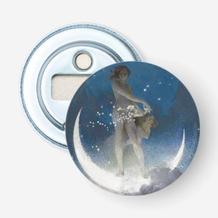 Moon Goddess Bare Scattering Night Stars Bottle Opener