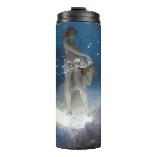 Moon Goddess Bare Scattering Night Stars   Thermal Tumbler