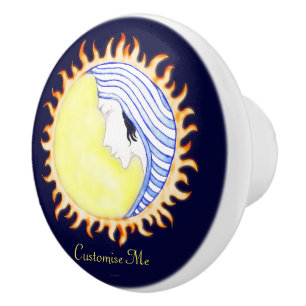 Moon Goddess Ceramic Knob
