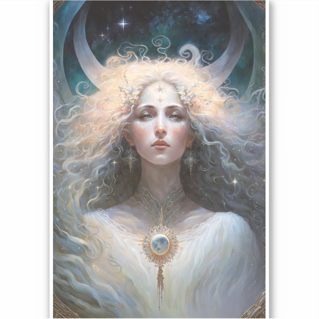Moon Goddess Fantasy Art (Front)