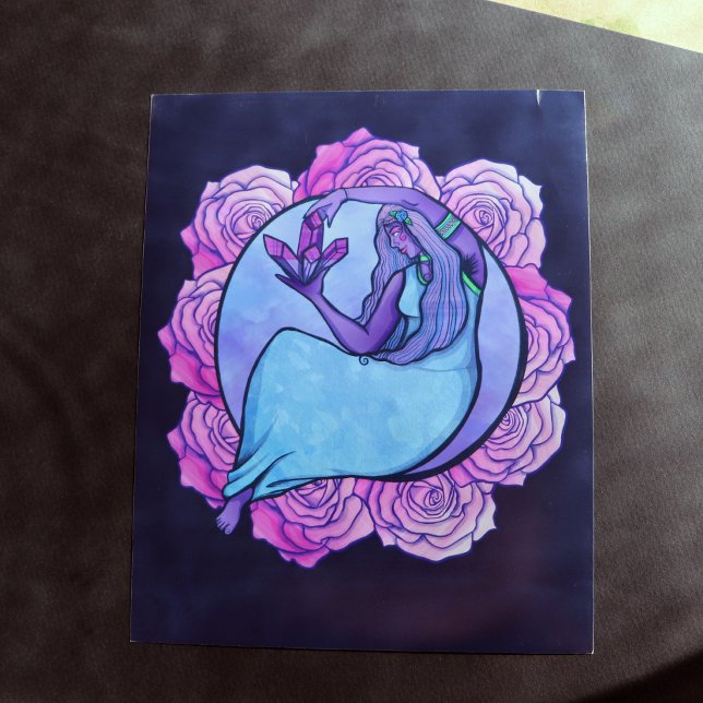 Moon Goddess Magick Crystal MoonChild Art Poster (Creator Uploaded)