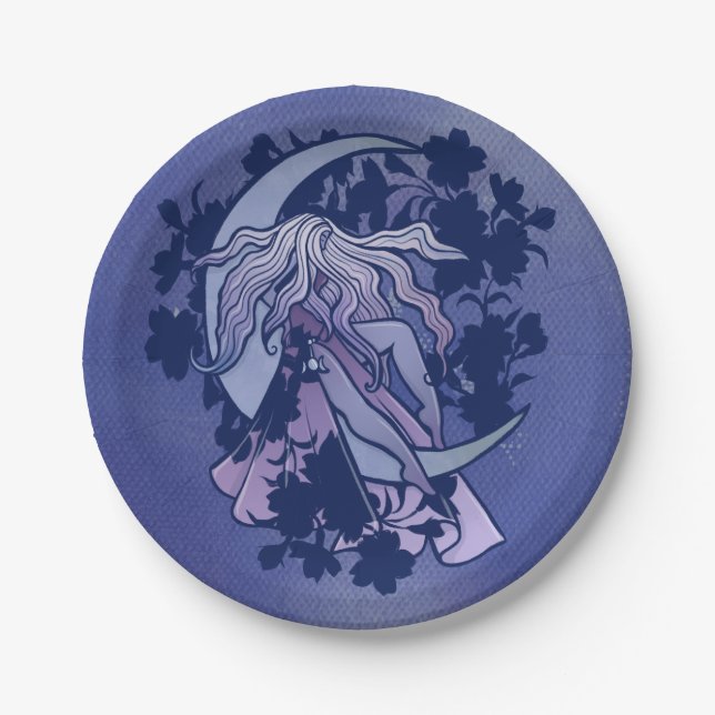 Moon Goddess MoonChild  Paper Plate (Front)