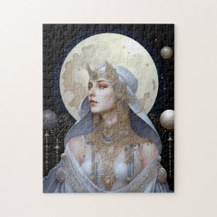 Moon Goddess Queen Fantasy Art Jigsaw Puzzle