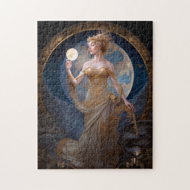 Moon Goddess Queen Fantasy Art Jigsaw Puzzle (Vertical)